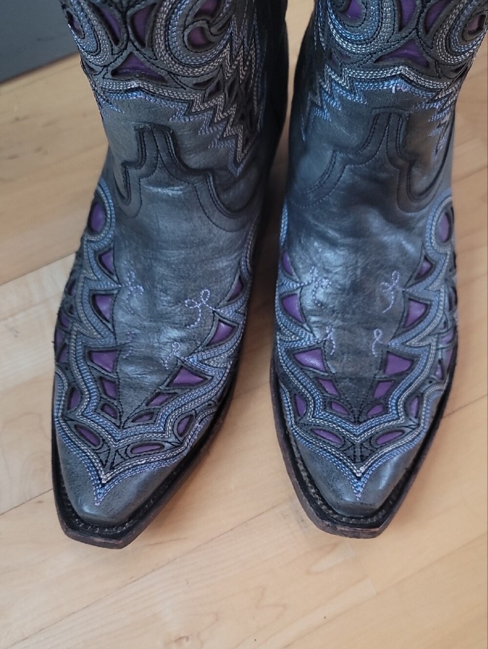 Luchesse Plato Calf Leather Western Cowgirl Boots - Picture 3 of 12